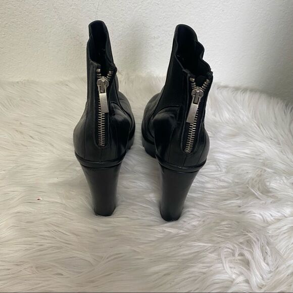 Steve Madden Amandaa black leather Chaldea high heel platform ankle boots 10 - Picture 6 of 9